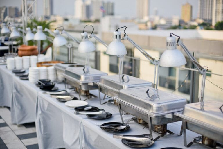 Chafing dish rental for buffet catering